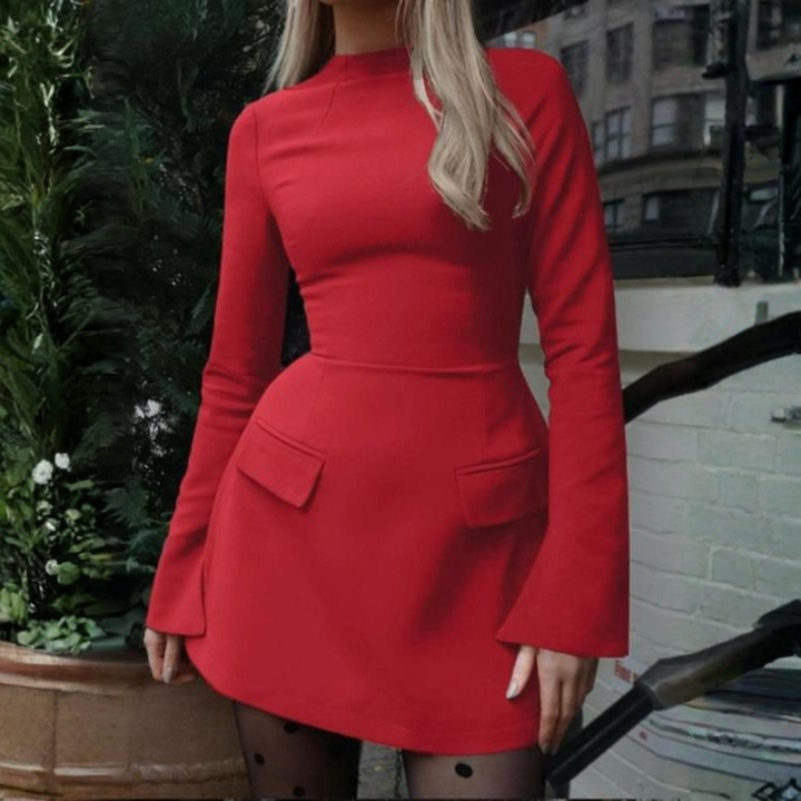 BRISHA™ - Abito Mini Bodycon a Maniche Lunghe Chic