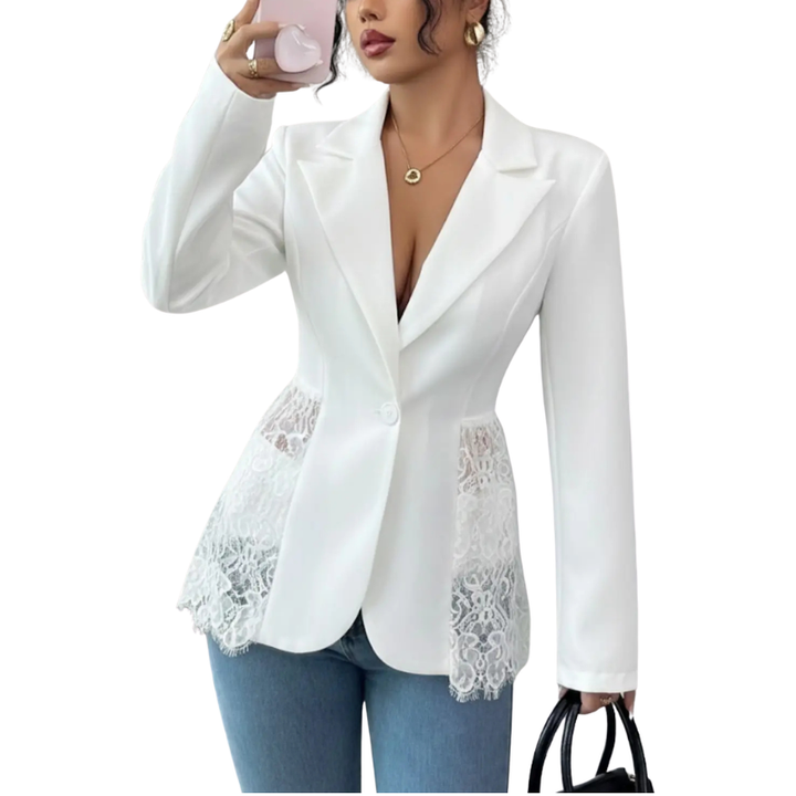 ALEXA™ – Blazer Moderno Elegante in Pizzo