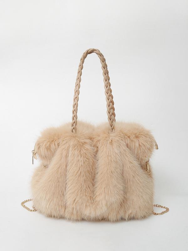 CHARLOTTE™ - Borsa a Spalla in Velluto Peluche Versatile
