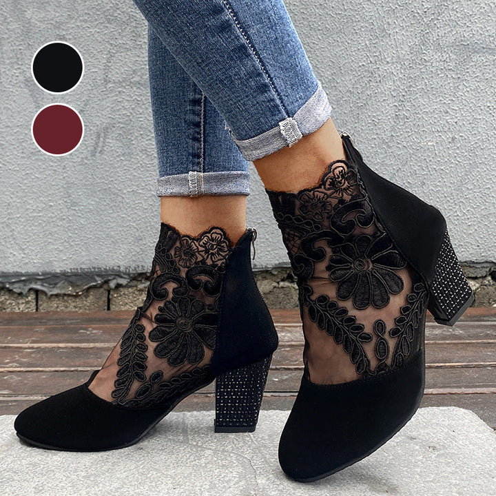 JOLIE™ - Stivali con Tacco e Pizzo Eleganti