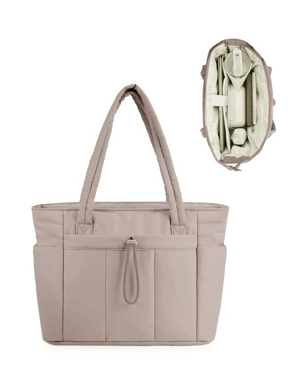 VEJA™ - Borsa a Spalla Puffer Isolata per Donne con Porta Laptop e Porta Tazza