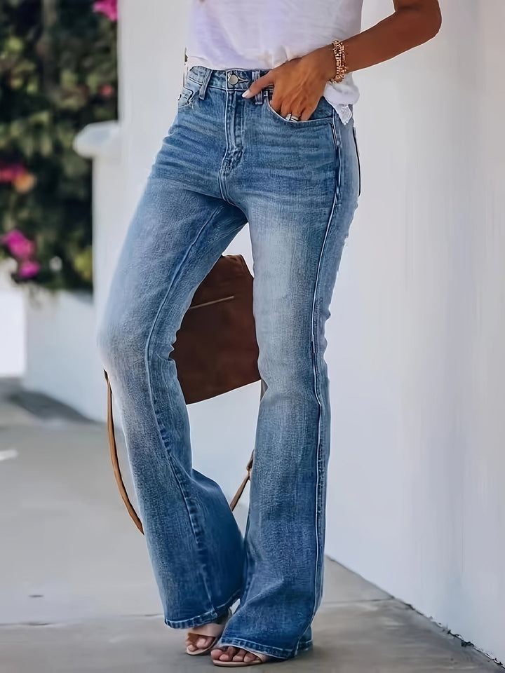 ESTELLE™ - Jeans Flare Classici a Vita Media