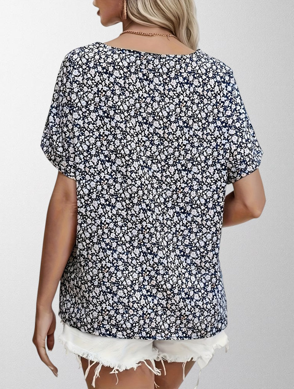 Olivia - Blusa a Bottoni Floreale