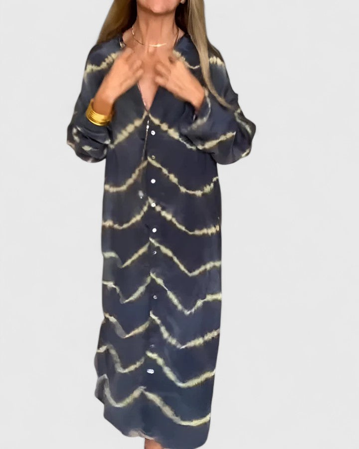 AMELIE | ELEGANTE ABITO MAXI STRIATO BOHO