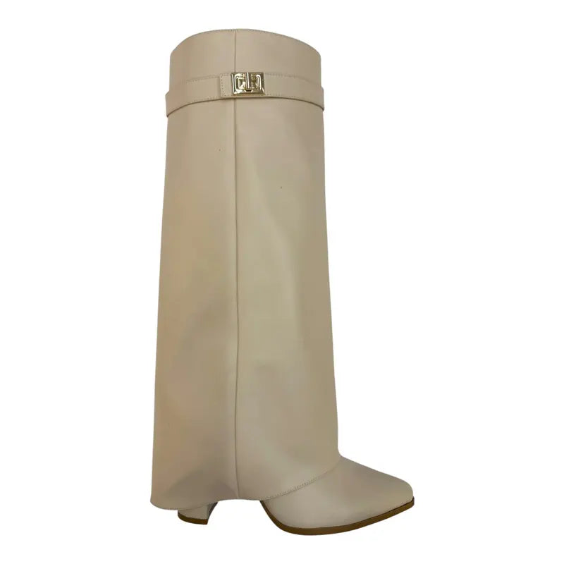 SARAH™ - Stivali con tacco in suede da 4 pollici con fibbia per donne, scarpe eleganti per camminare
