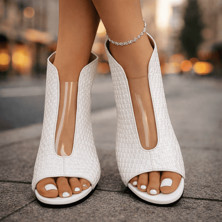 Carmela | Scarpa Intrecciata con Tacco Scultoreo
