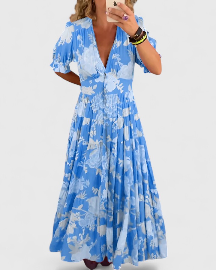 Minelda | Elegante Abito Estivo a V