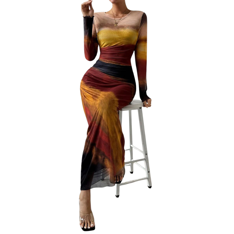 Chastity™ – Abito Bodycon Ruché Stile Leopardo