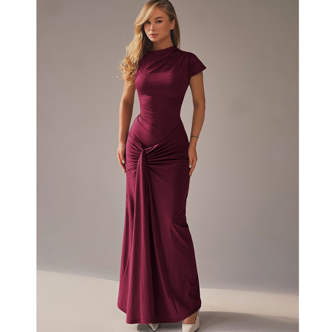 NICOLET™ - Abito da sera bodycon con cravatta formale