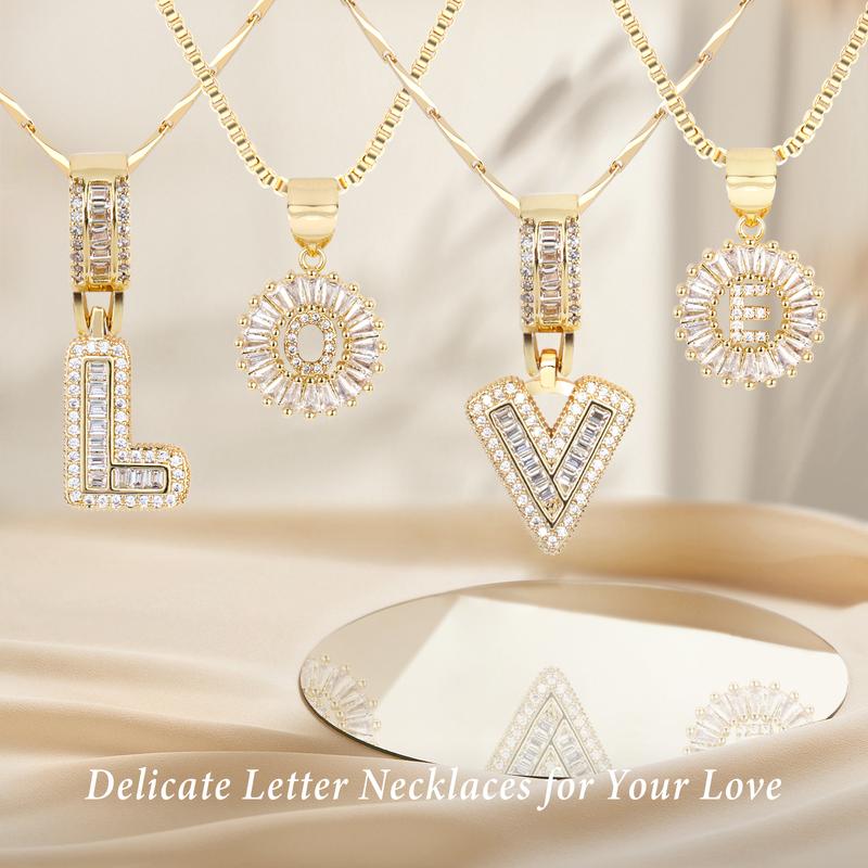 AISHA™ - Elegante Collana con Pendenti a Lettera Iniziale in 2 Pezzi