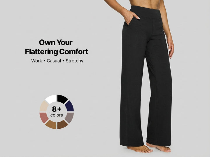 WHITNEY™ - Pantaloni Larghi a Vita Alta e Confortevoli per Yoga e Divertimento all'Aperto