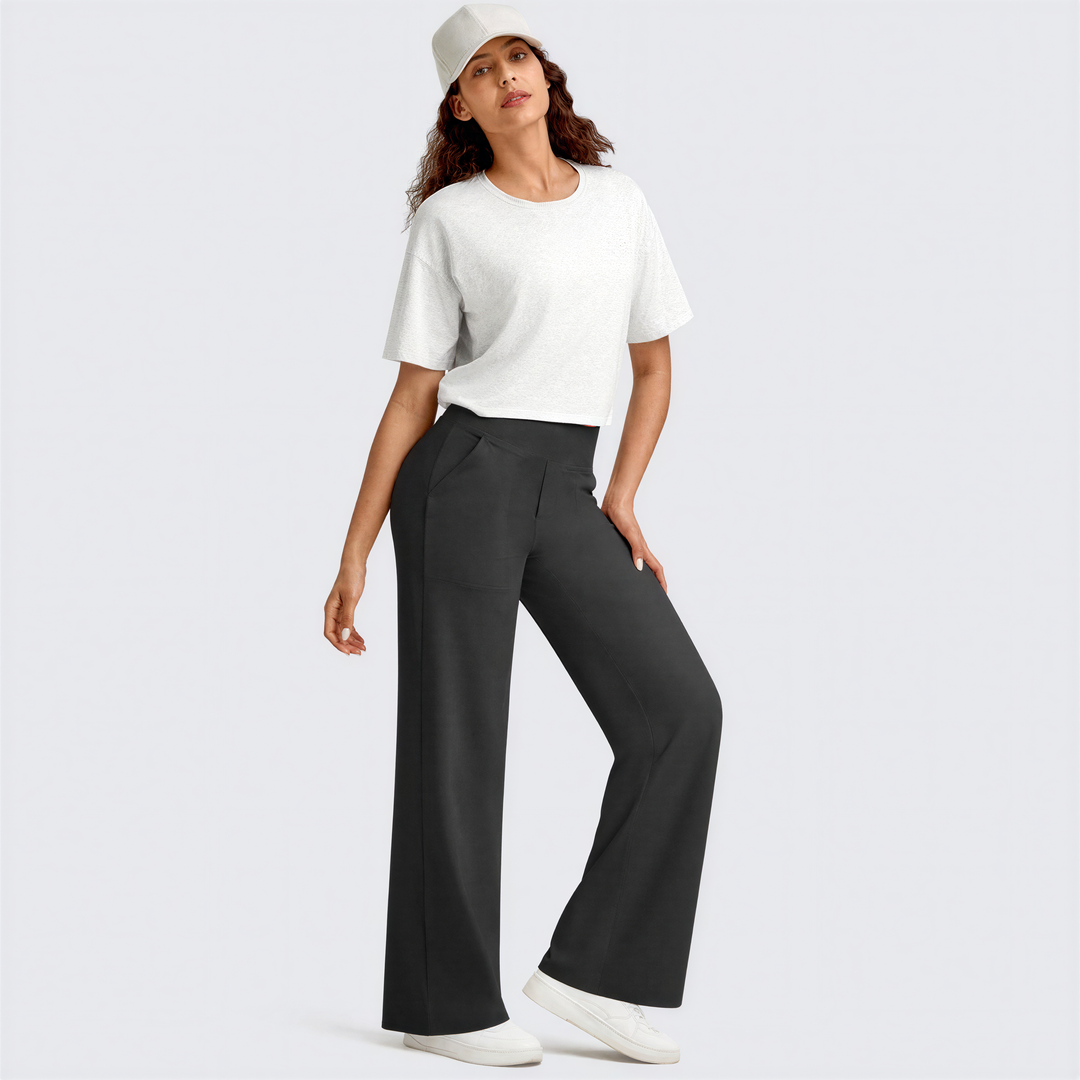 WHITNEY™ - Pantaloni Larghi a Vita Alta e Confortevoli per Yoga e Divertimento all'Aperto