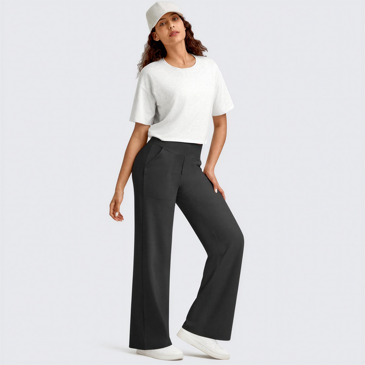 WHITNEY™ - Pantaloni Larghi a Vita Alta e Confortevoli per Yoga e Divertimento all'Aperto