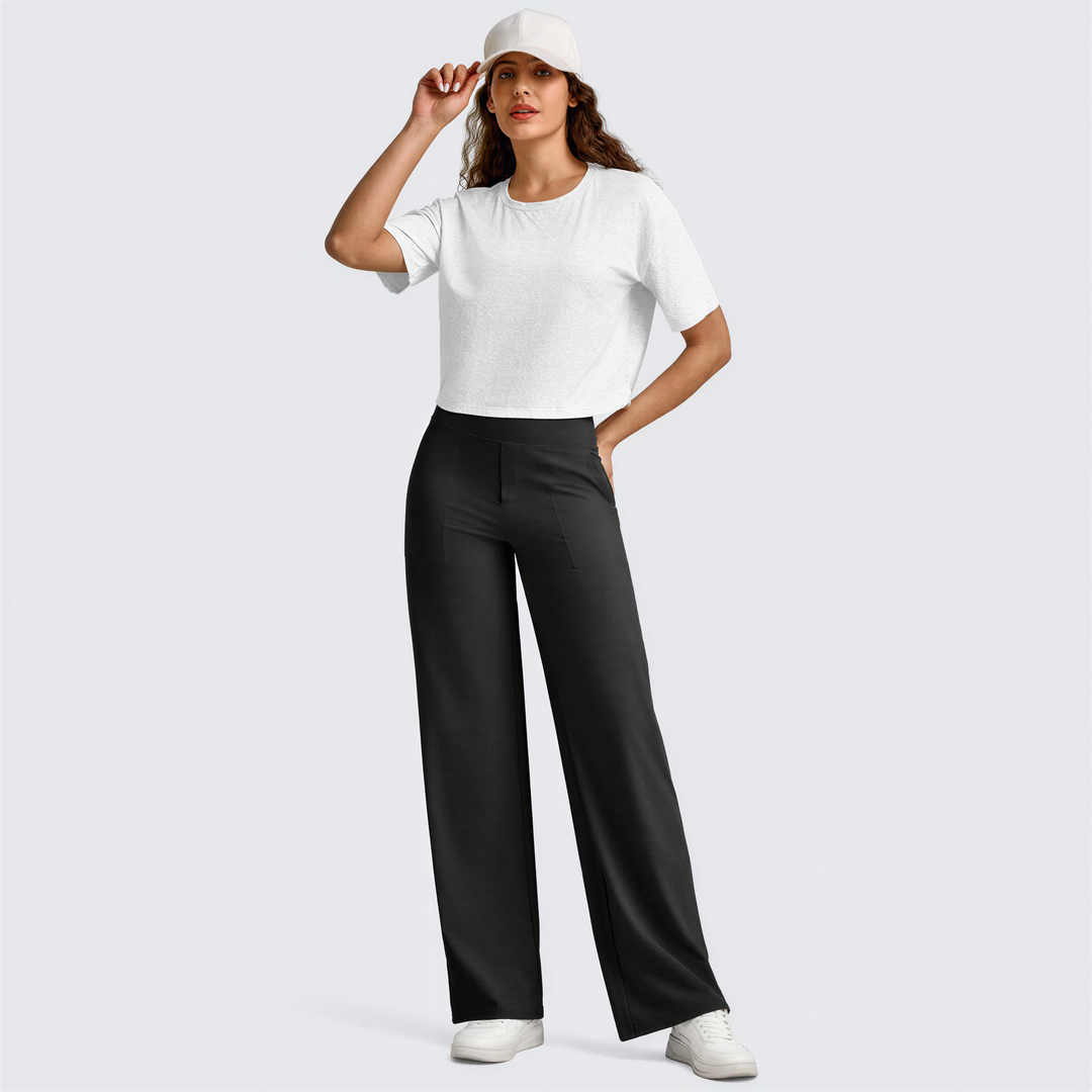 WHITNEY™ - Pantaloni Larghi a Vita Alta e Confortevoli per Yoga e Divertimento all'Aperto