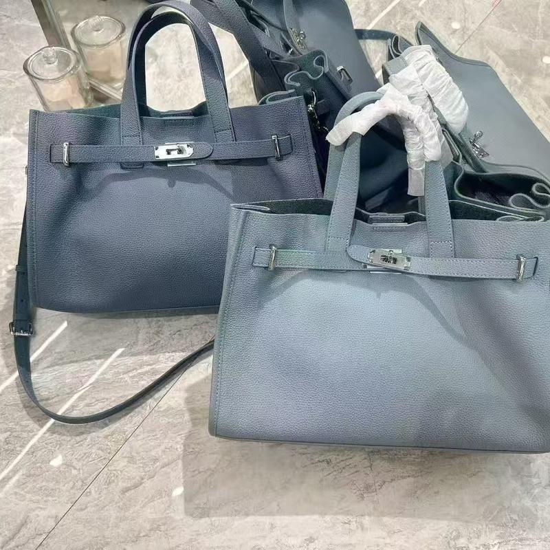 BEVERLEY™ - Borsa a Spalla in Vera Pelle di Mucca di Grande Capacità per Lavoro e Viaggi