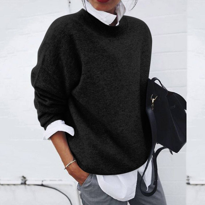 Elena Pull Femme en Cachemire – Pull de Luxe avec Col Rond Classique & Coupe Élégante