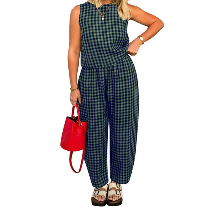 SHANIAH™ – Set Top Crop e Pantaloni con Tasche a Vestibilità Larga