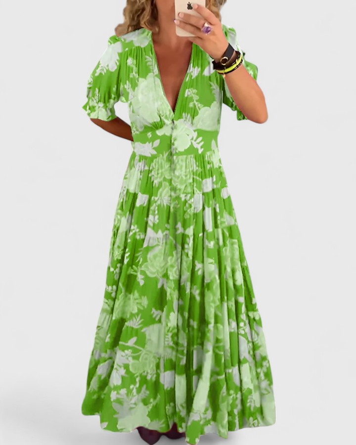 Minelda | Elegante Abito Estivo a V
