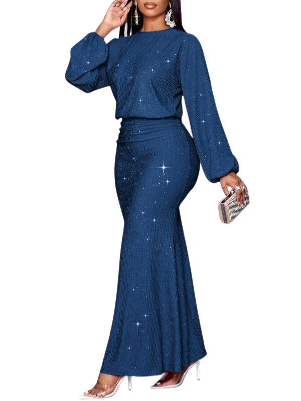 NEGGIE™ - Abito Bodycon Elegante con Maniche Lunghe e Orlo a Sirena per Donne