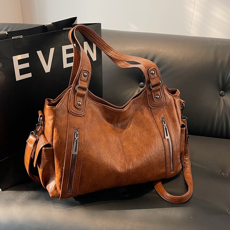 NOEMIE™ - Borsa a Spalla in Pelle Classica