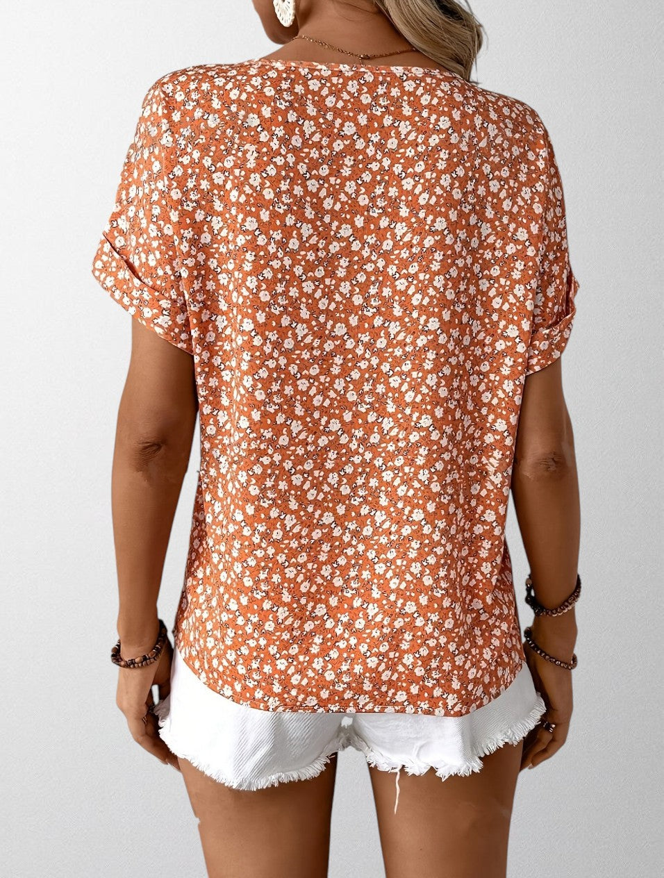 Olivia - Blusa a Bottoni Floreale