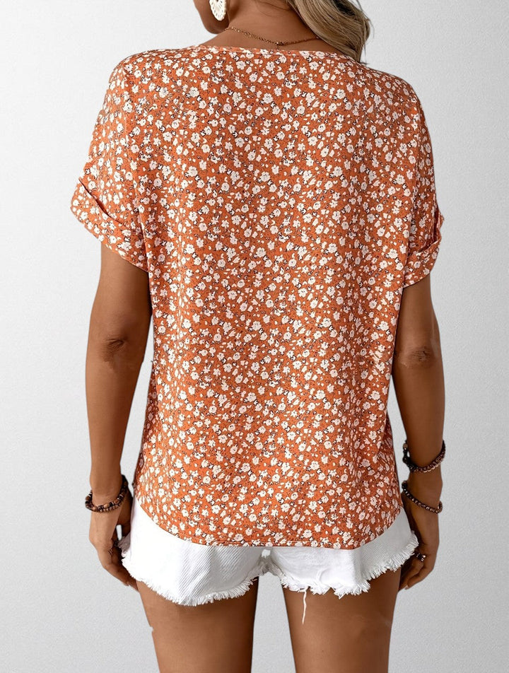 Olivia - Blusa a Bottoni Floreale