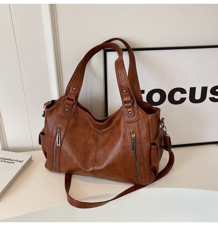 NOEMIE™ - Borsa a Spalla in Pelle Classica