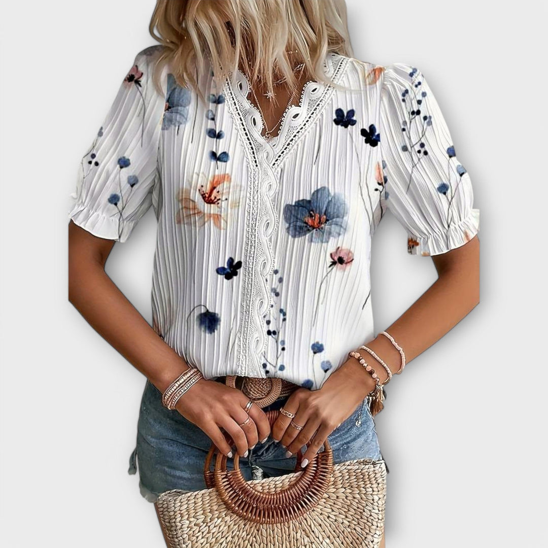 Emily - Blusa alla Moda con Collo Punta