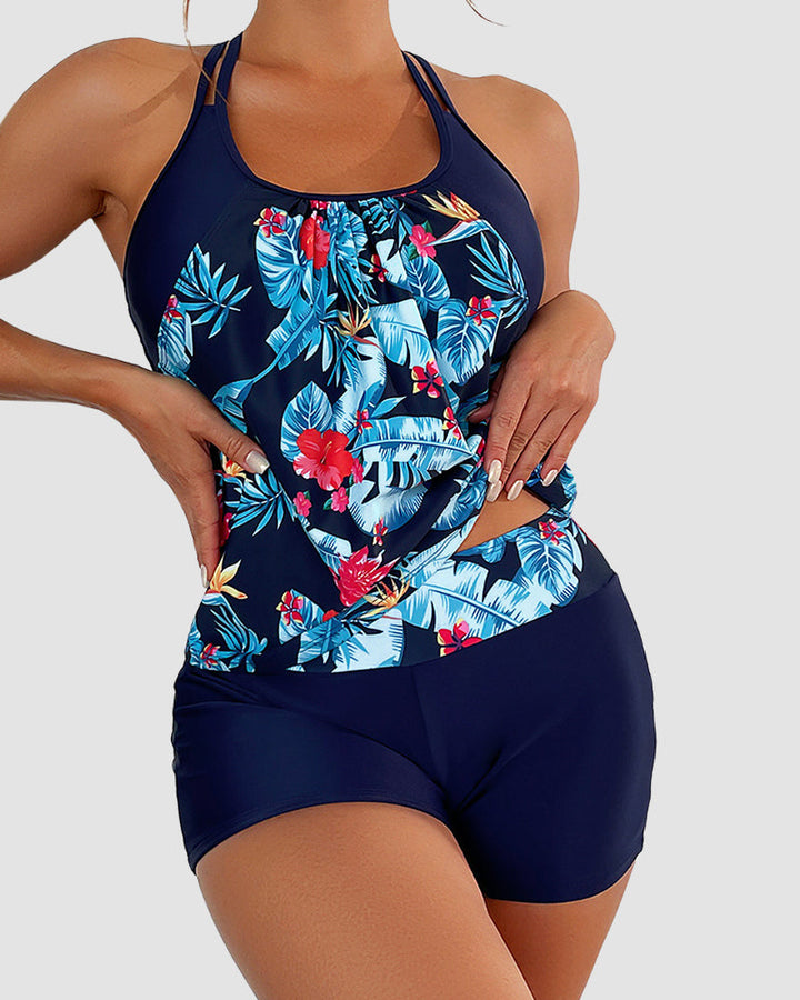 TANKINI COSTUMI DA BAGNO CONTROLLO PANCIA DUE PEZZI BLUSON