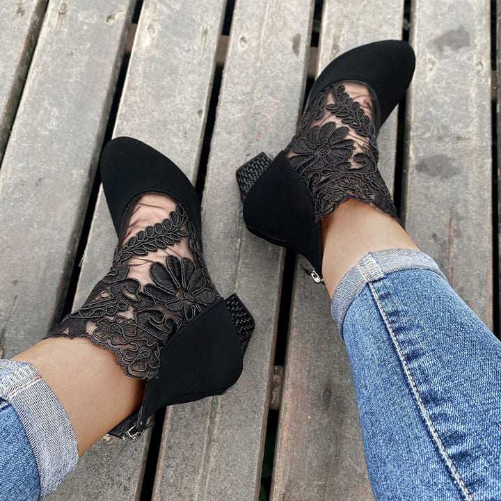 JOLIE™ - Stivali con Tacco e Pizzo Eleganti