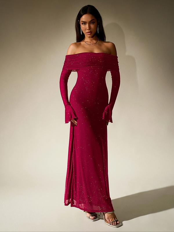 DARCIE™ - Abito da Sera Bodycon con Spalle Scoperte e Paillettes
