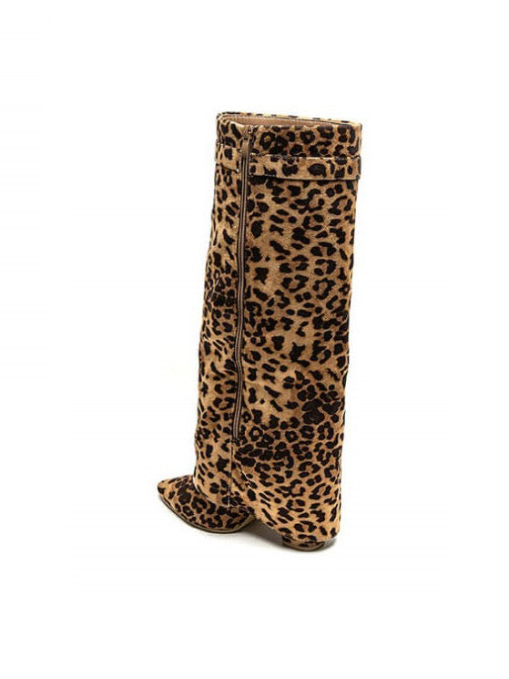 JOLIE™ - Stivali in Camoscio Leopardato