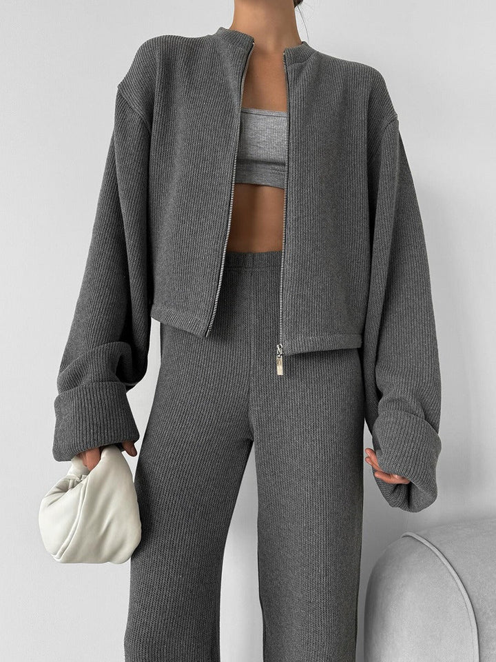 Completo Casual con Giacca e Pantaloni con Zip