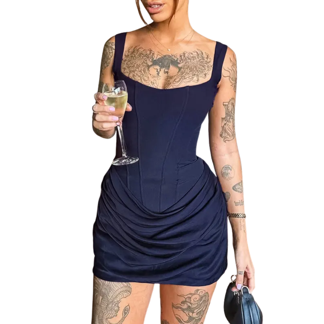 MARIBETH™ – Mini Abito Corsetto Sexy con Coulisse Arricciato