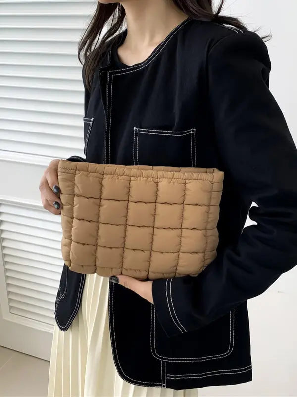EMILY™ - Borsa da Viaggio in Tessuto Trapuntato di Grande Capacità con Cerniera Resistente
