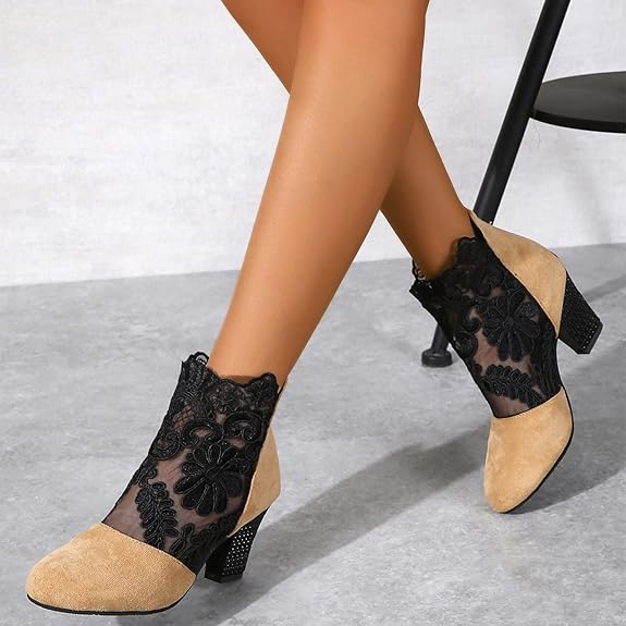JOLIE™ - Stivali con Tacco e Pizzo Eleganti