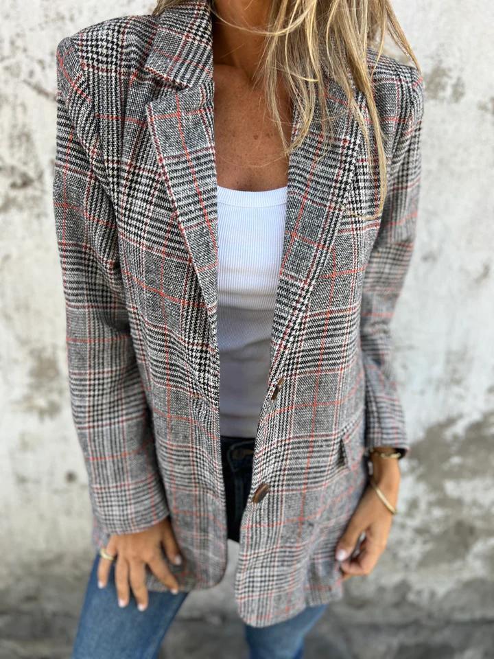LUCINDA™ - Blazer Classico a Quadri