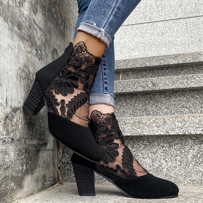 JOLIE™ - Stivali con Tacco e Pizzo Eleganti