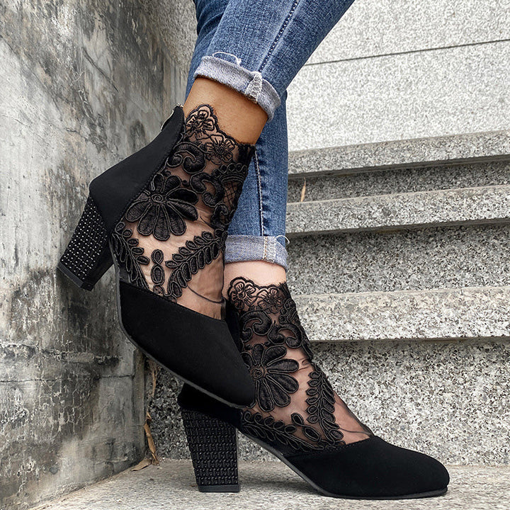 JOLIE™ - Stivali con Tacco e Pizzo Eleganti