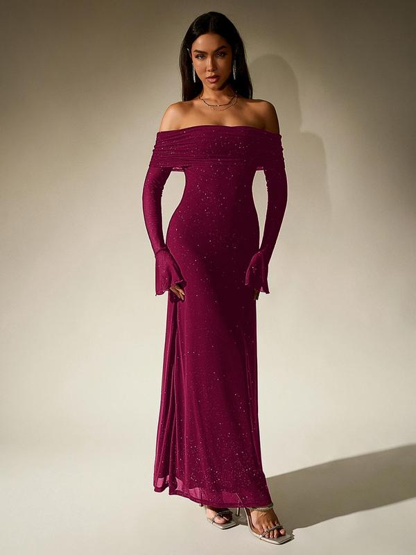 DARCIE™ - Abito da Sera Bodycon con Spalle Scoperte e Paillettes