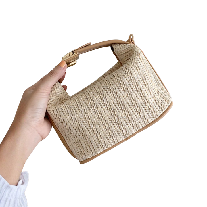 PALOMA™ – Borsa a Spalla Incrociata in Paglia Intrecciata