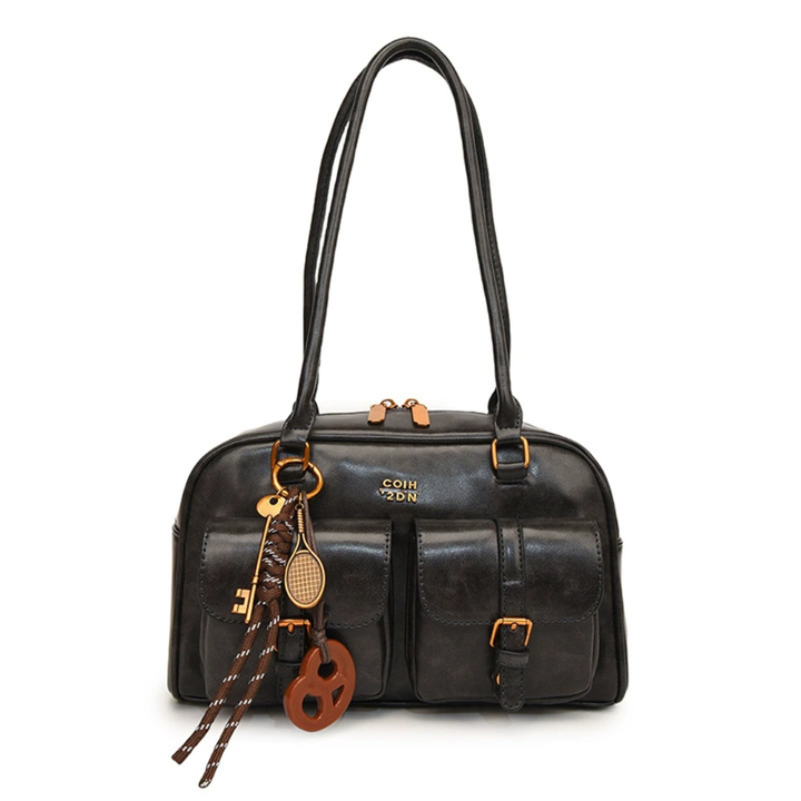 VESPER™ – Borsa a tracolla in PU pelle vintage strutturata