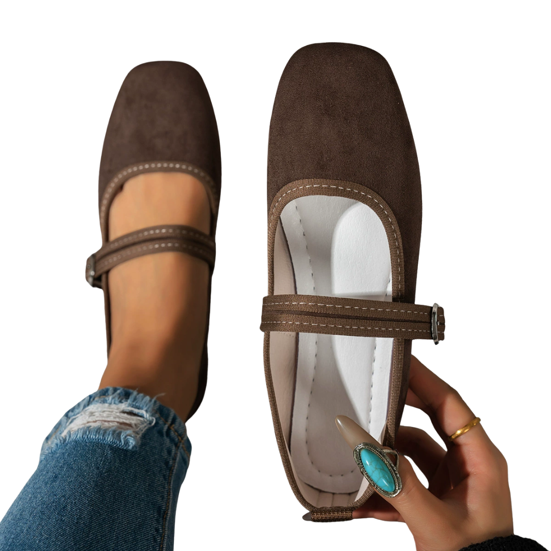 CLEO™ – Scarpe Mary Jane con Punta Quadrata Vintage