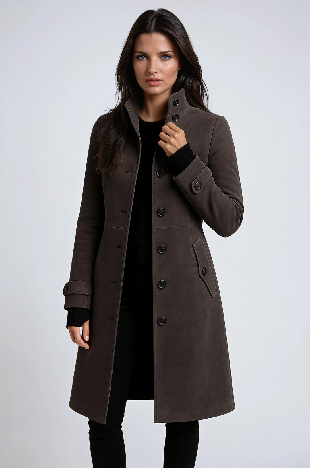 Isolde | Cappotto Trench con Collo Alto