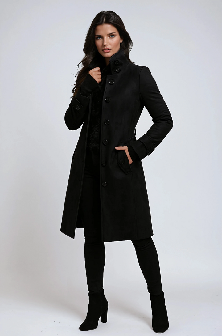 Isolde | Cappotto Trench con Collo Alto