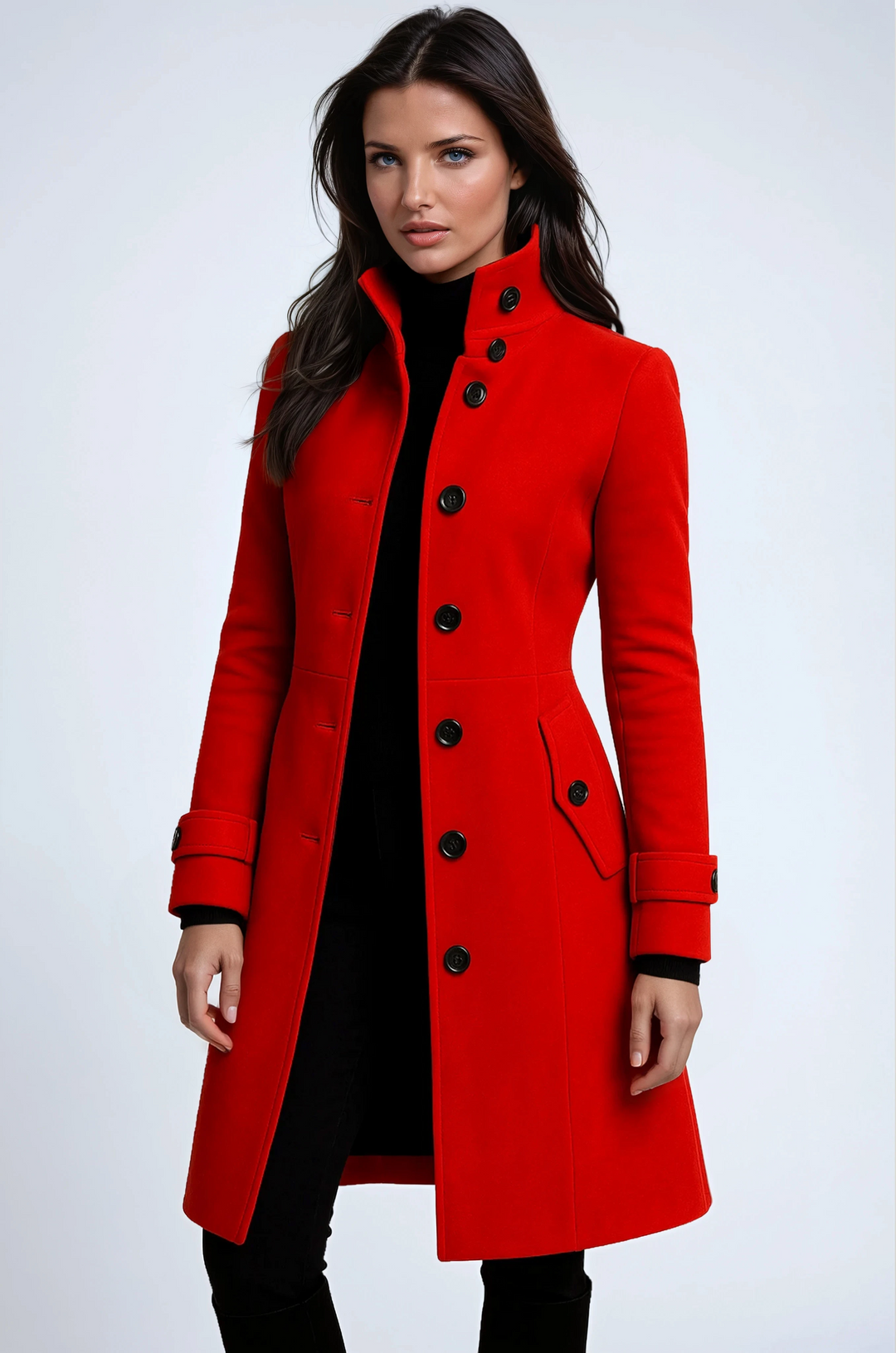 Isolde | Cappotto Trench con Collo Alto