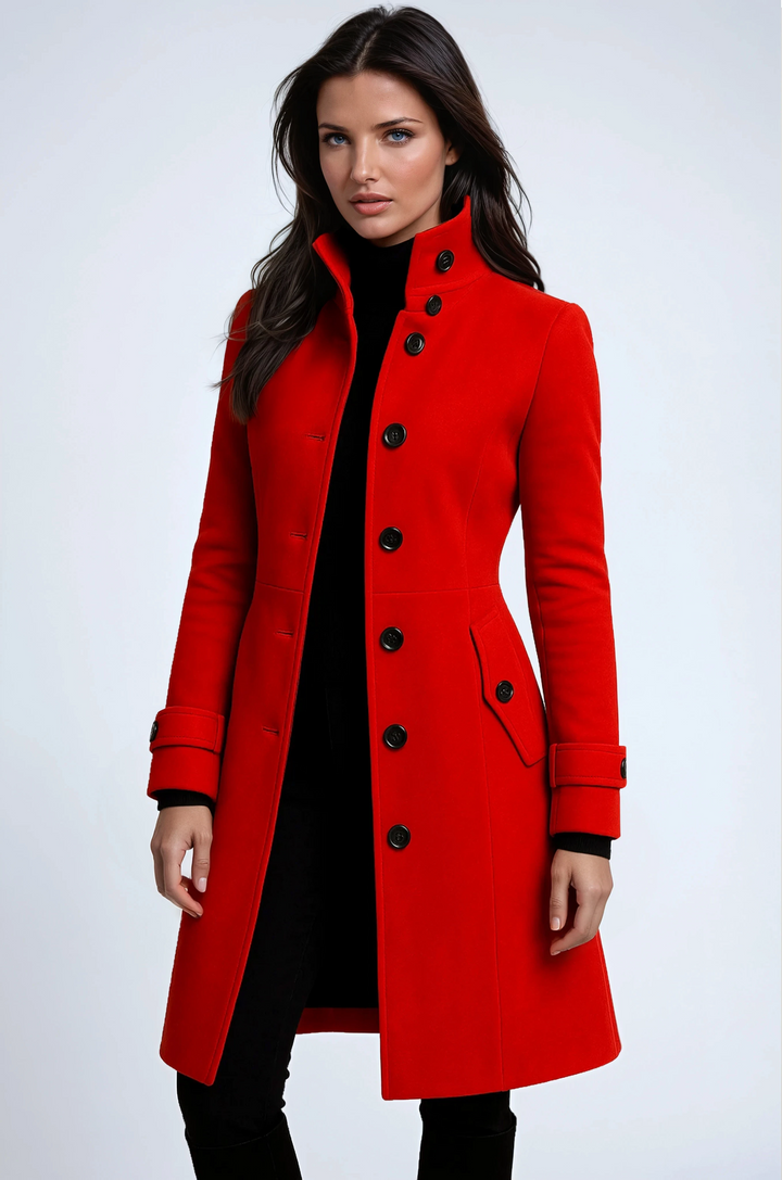 Isolde | Cappotto Trench con Collo Alto