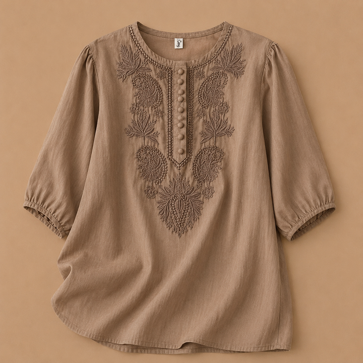 Verena Cotton Linen Blouse