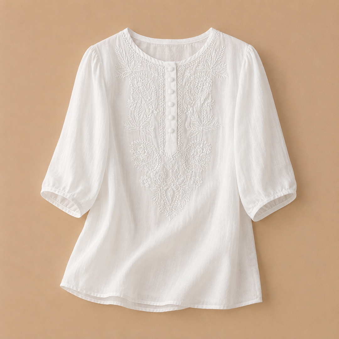 Verena Cotton Linen Blouse