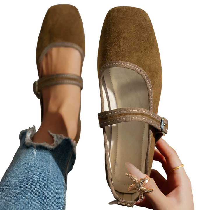 CLEO™ – Scarpe Mary Jane con Punta Quadrata Vintage